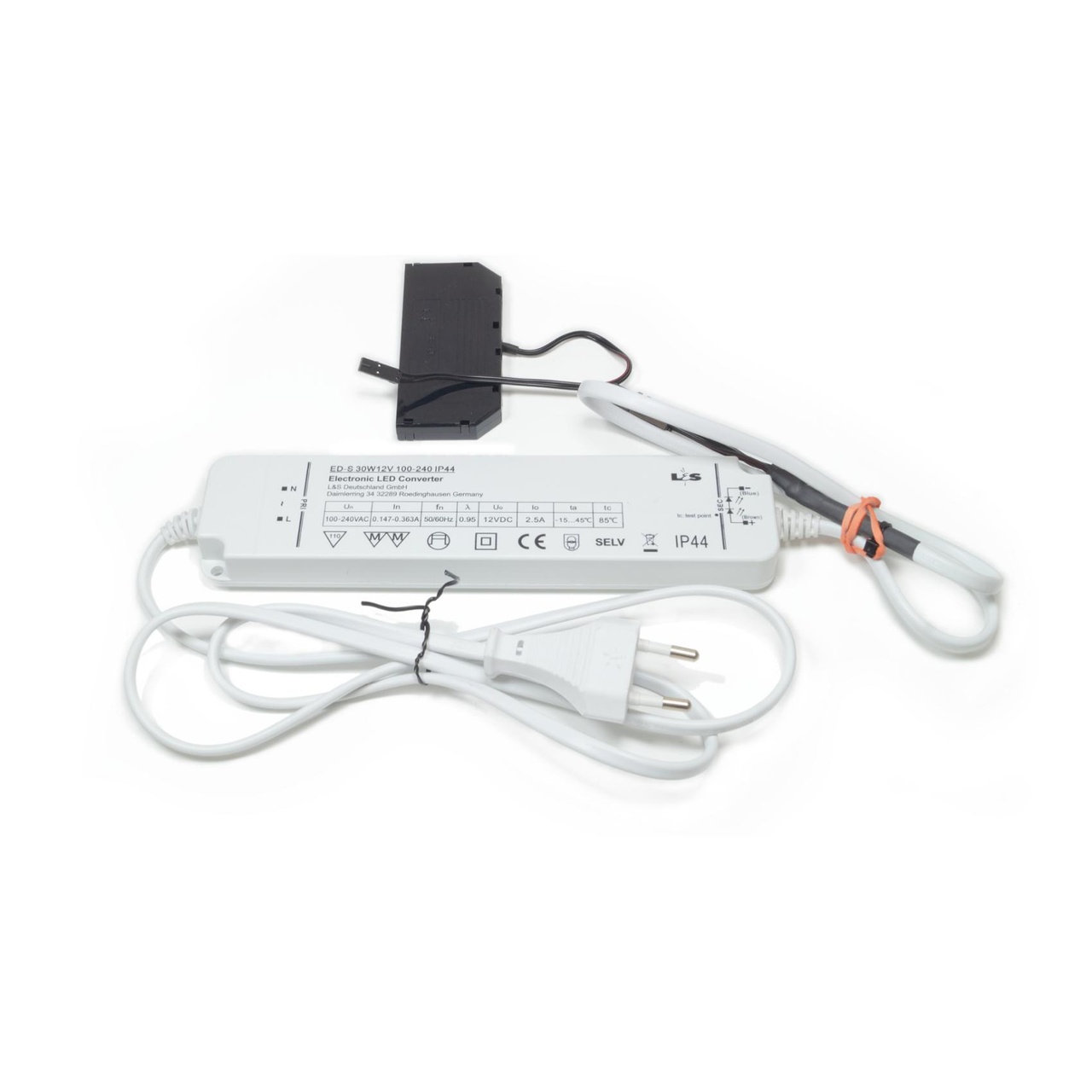 Drivdon L&S 12V 30W inklusive 9-vägs splitter IP44