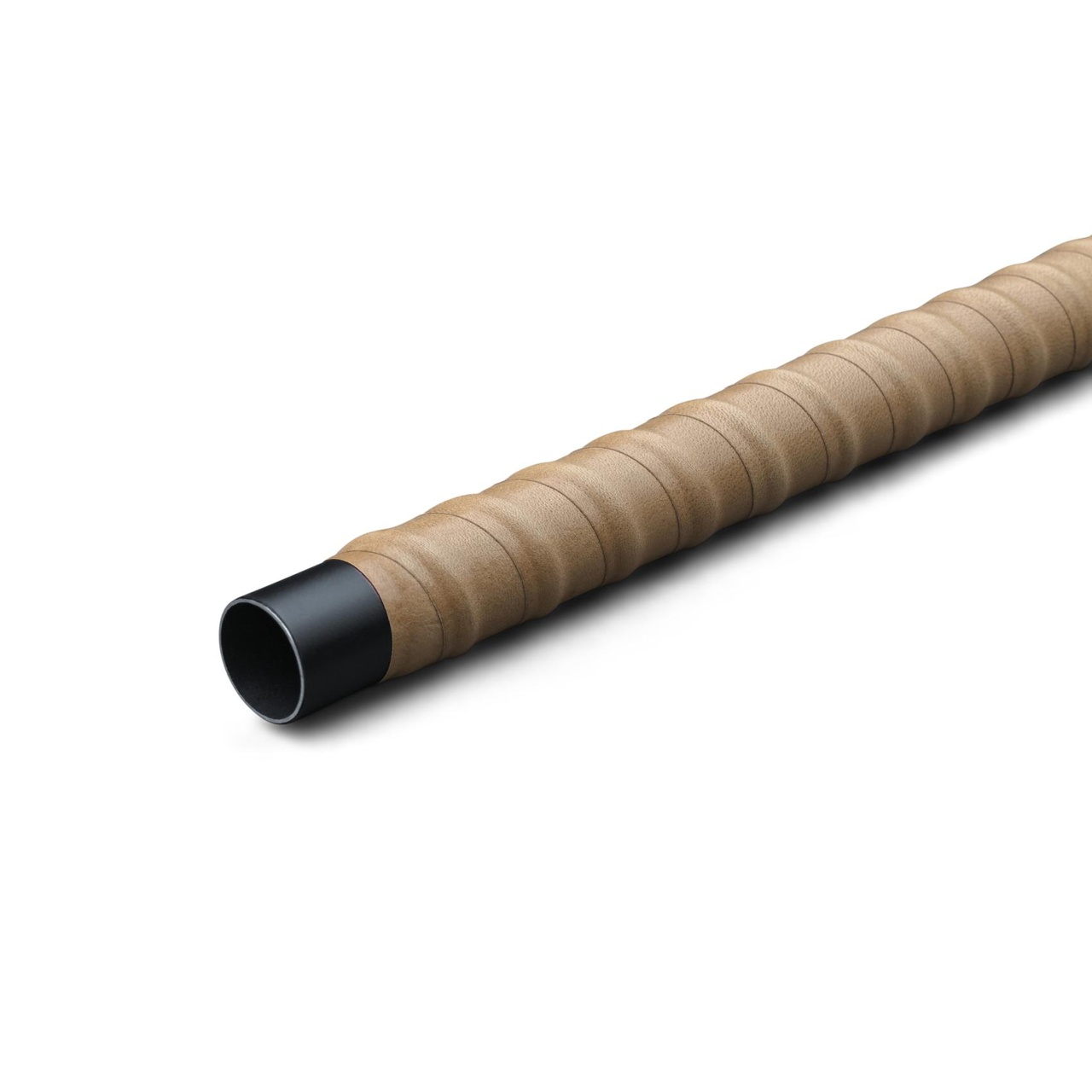 KLÄDSTÅNG 25/558 MM NATUR LÄDER LINDAD