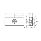 HÅLLMAGNET REKTANGULÄR Nd 30X13,5X5MM FÖRSÄNKT HÅL, 160N