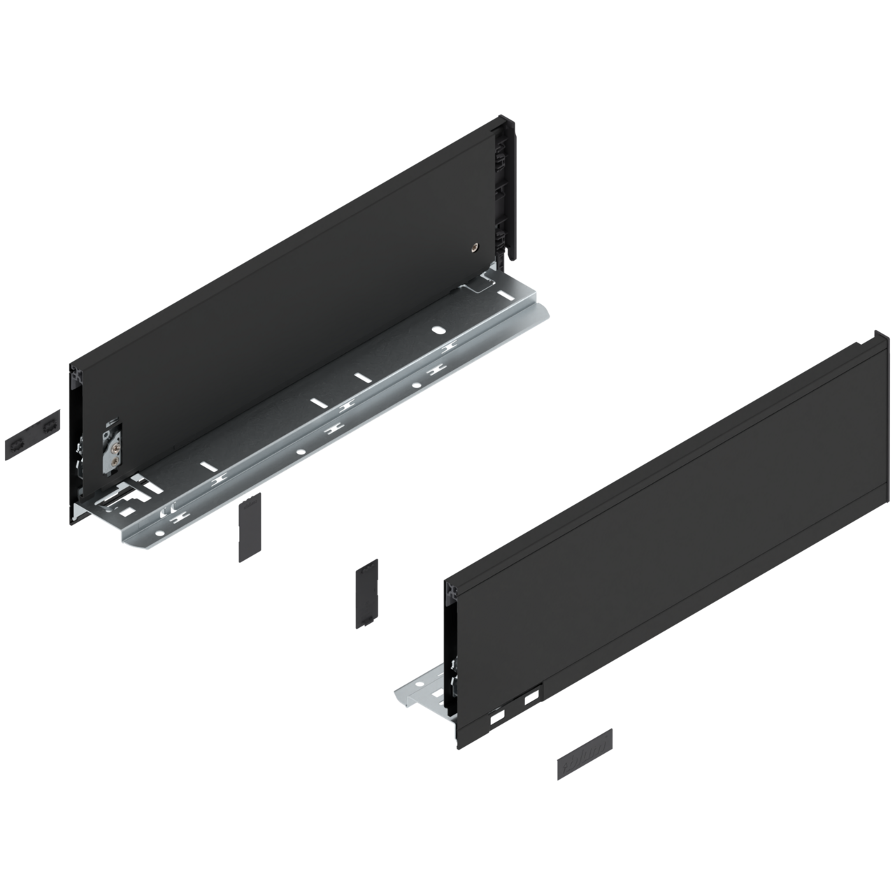 LEGRABOX LÅDSIDA 770K6002S CARBONSVART HÖJD K 128,5 MM