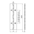 Pianogångjärn Mässing