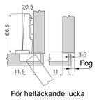 Gångjärn - BLUM, 120° heltäckande