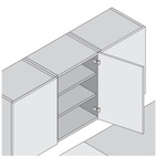 Gångjärn - BLUM, 120° halvtäckande