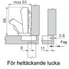 Gångjärn - BLUM, 170° heltäckande