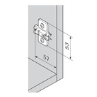 BLUM Monteringsplatta för träskruv