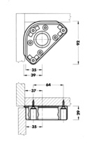 Ställbart sockelben 470