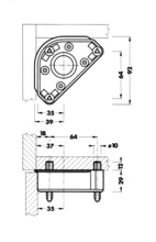 Ställbart sockelben 470