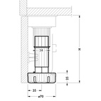 Ställbart sockelben 470