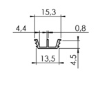 PLASTSKENA 613 VIT 4,0M PRIS/STYCK