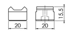 Skjutdörrbeslag 2020 - 20kg