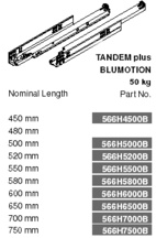 TANDEM PLUS 566H6500B01 BLUMOTION HELUTDRAG, 50 KG