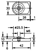 Glaslåshus och låsdel 1250, 1251