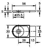 Glaslåshus och låsdel 1250, 1251