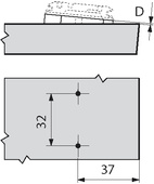 VINKELKIL KRYSSFORM +5° 171A5010 SKRUVMONTERING