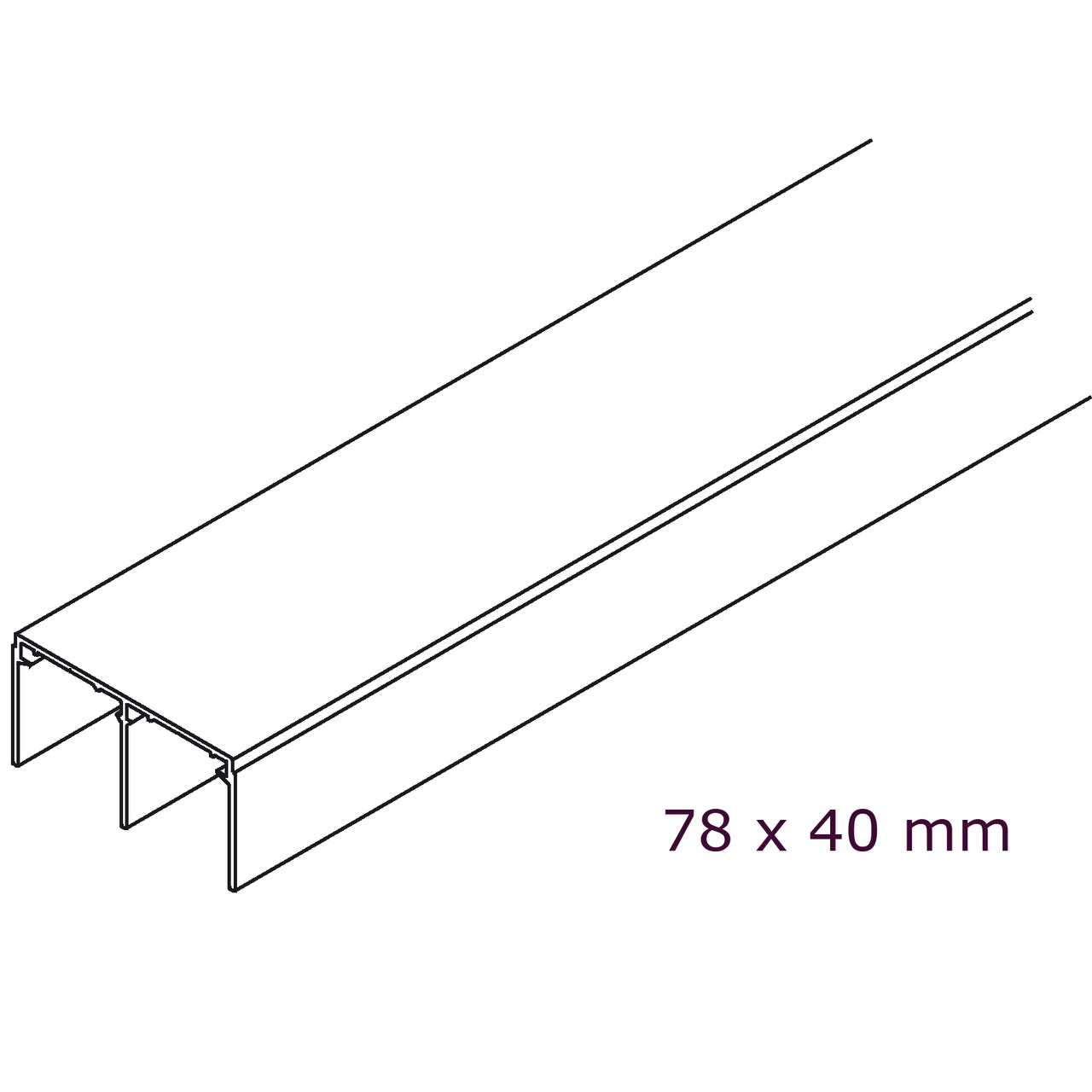 STYRSKENA DUBBEL DIVIDO 3500MM  ALU