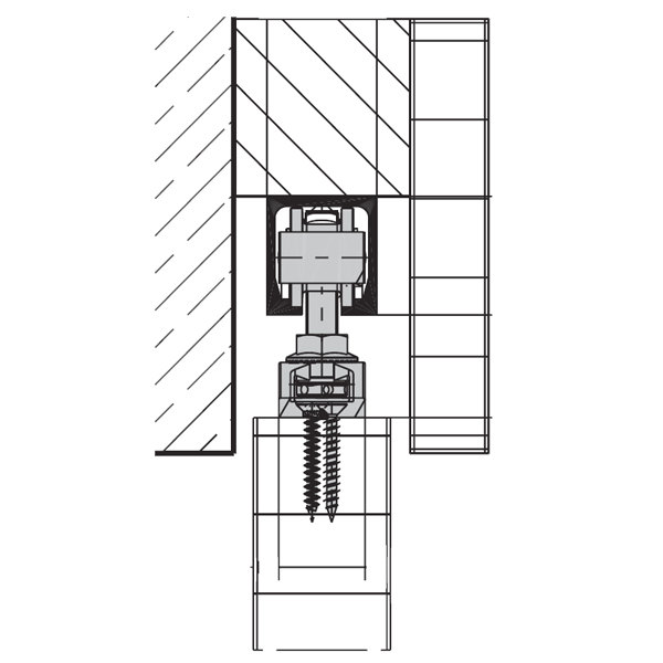 Junior 100Z skjutdörrsbeslag
