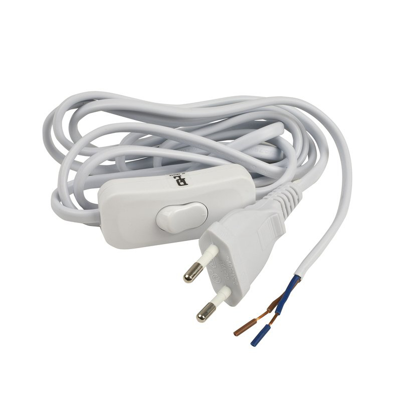 KABEL 2M MED EUROPLUGG/BRYTARE