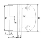Glaslåshus och låsdel 1271