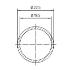 RÖR ALU 22,5MM NATURAN.6000MM