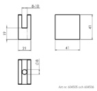 KLÄMFÄSTE 45X45 RF BLANK RAK