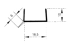 SOCKELPROF.2500X10X16,5 TRANSP