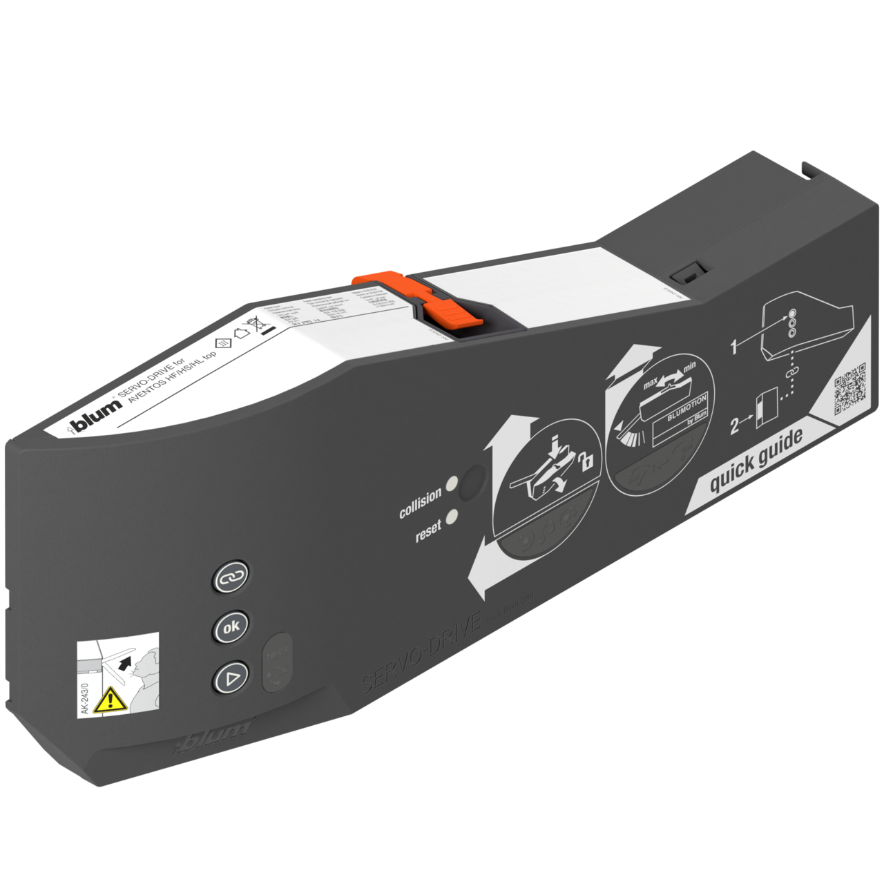 AVENTOS HF/HS/HL TOP SERVO-DRIVE DRIVENHET 23.A001 MÖRKGRÅ