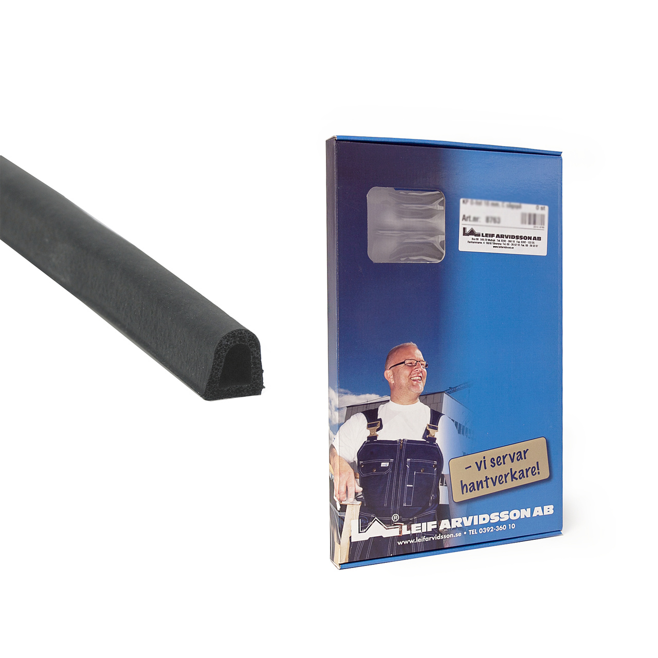 Tätningslist självhäftande EPDM D-list