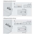 BLUM TIP-ON adapterplatta