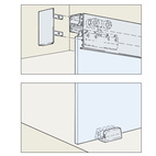 Porta 100 G Skjutdörrsbeslag för 1 glasdörr