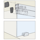 Porta 100 GU Skjutdörrsbeslag för 1 glasdörr