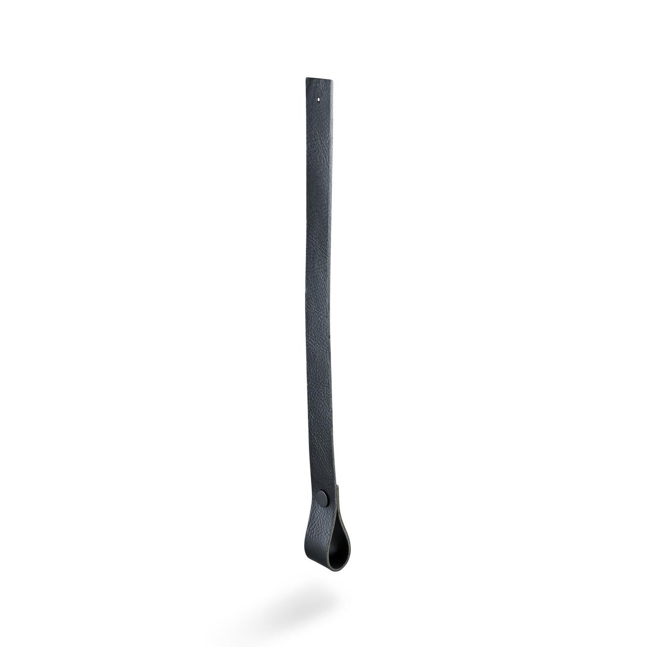LÄDERHÅLLARE TILL KLÄDSTÅNG, 500MM X 30MM SVART/MATT SVART
