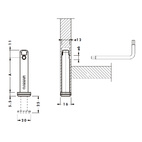 Ställbar fot 306 Ø 12 mm