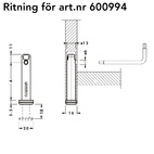 Ställbar fot 306 Ø 12 mm