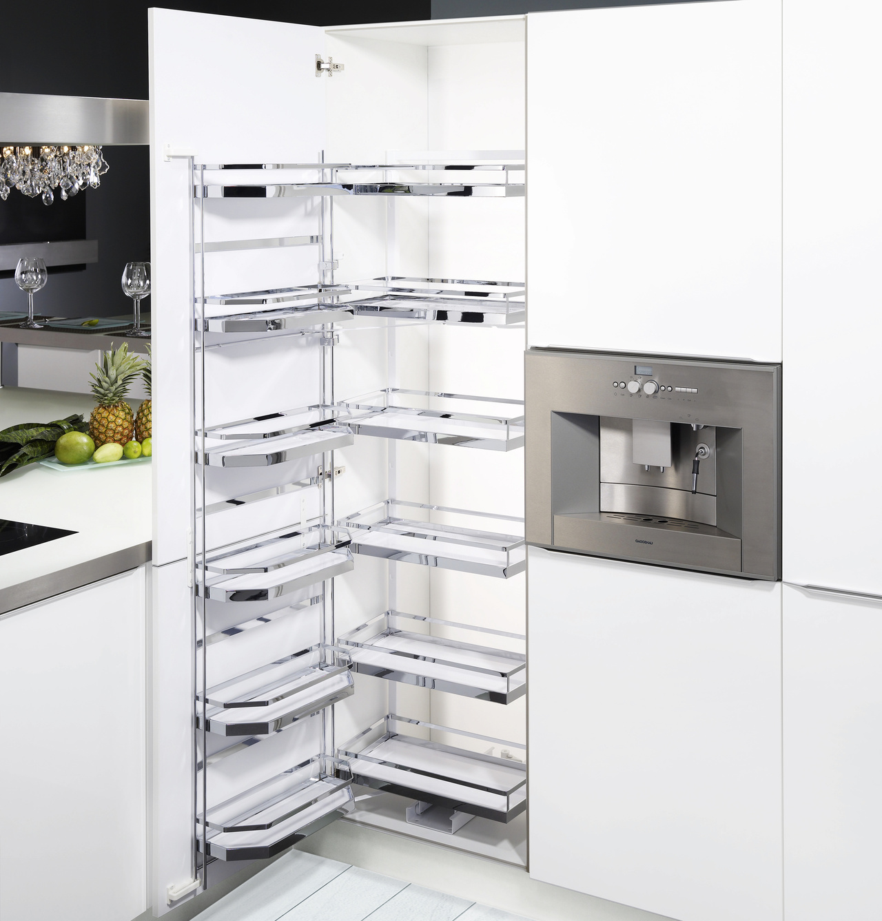 TANDEM ARENAPLUS STYLE 600/1700MM, VIT/KROM 6 HYLLOR