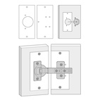 Gångjärnsförstärkning för 35mm grytgångjärn