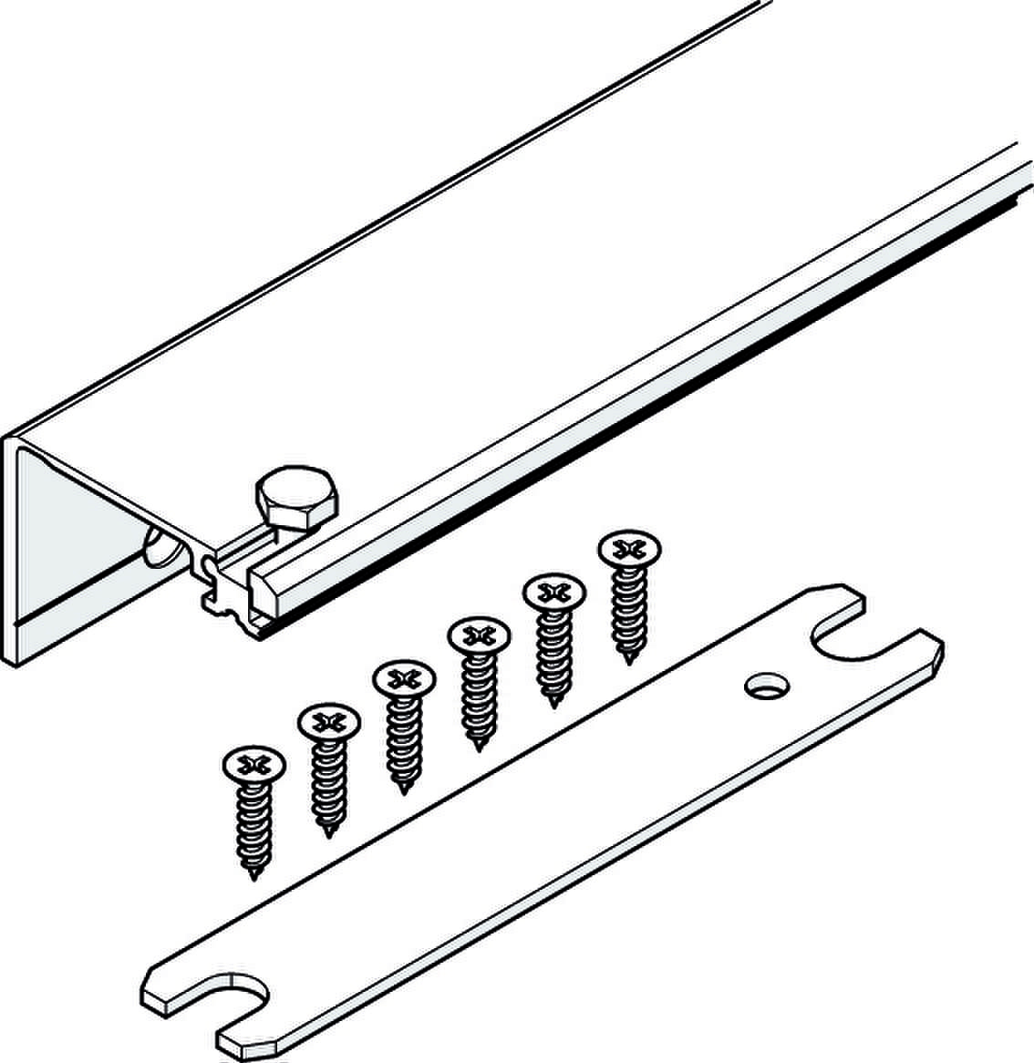 KOPPLINGSBESLAG CONCEPTA FÖR TÄCKSIDA 55MM 650MM