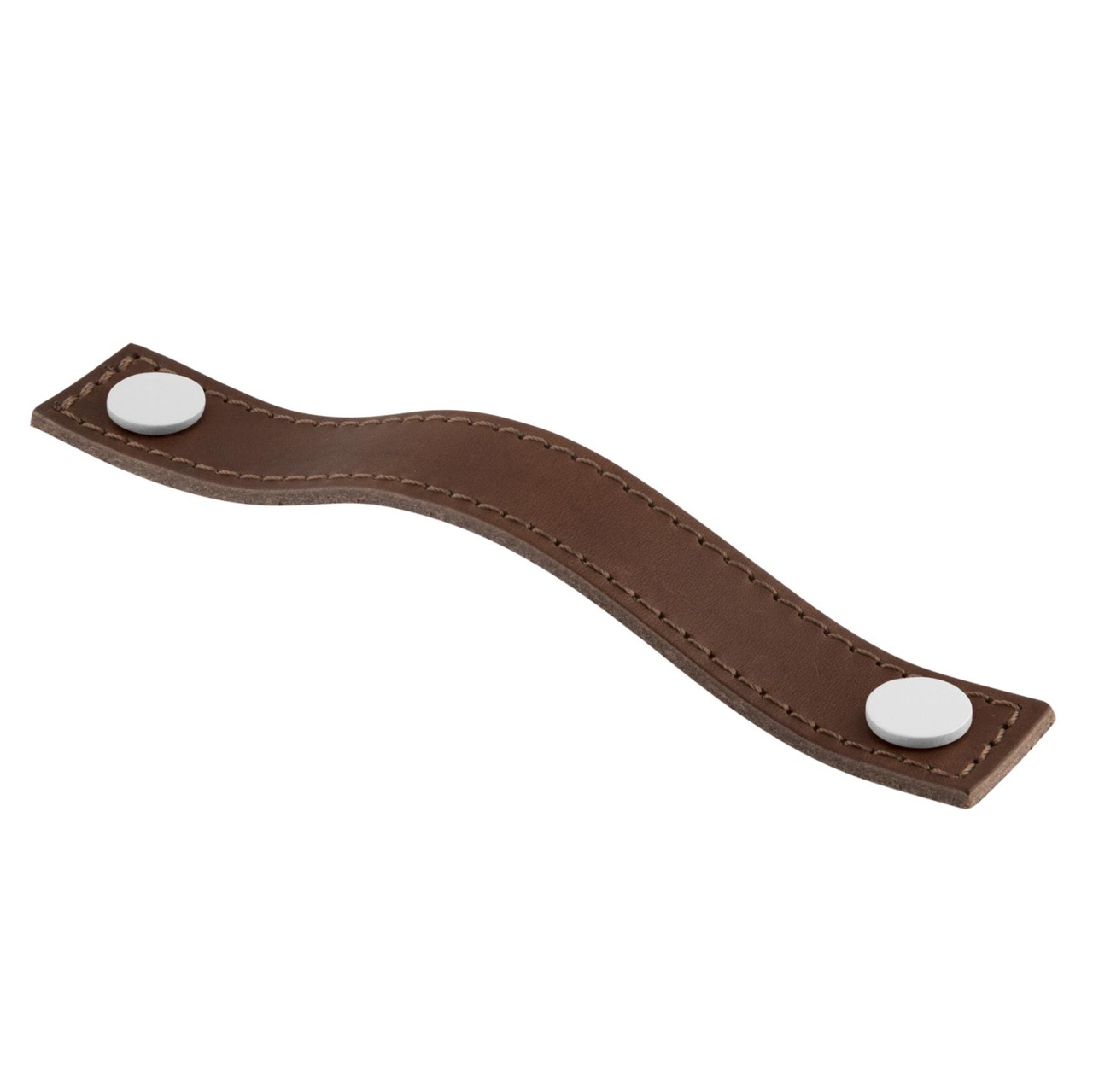 HANDTAG LÄDER AVIANO VIT/BRUN 128 CC