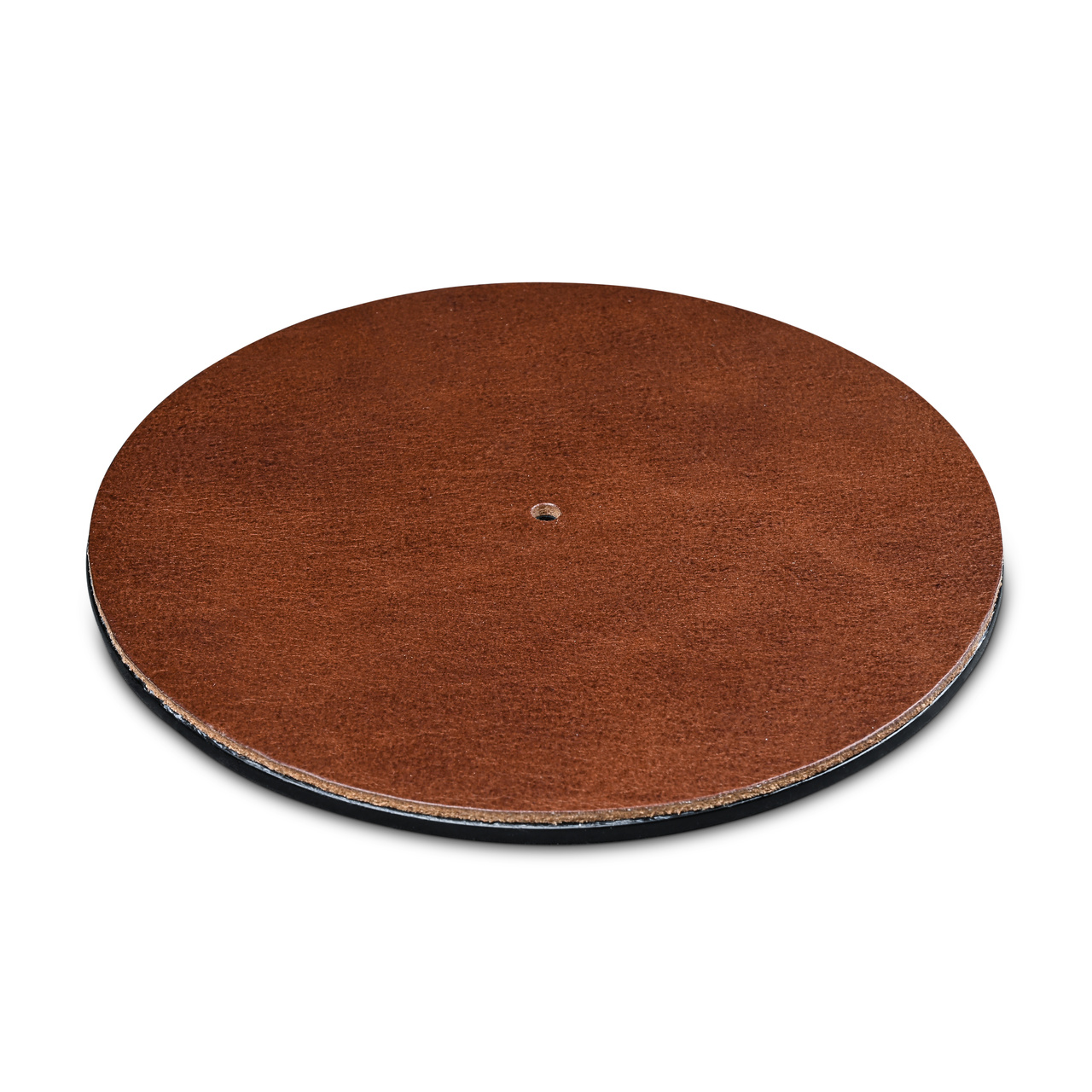 BRICKA COLMAR 130MM Ø SVART/BRUNT LÄDER