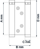 Svängdörrsgångjärn 10