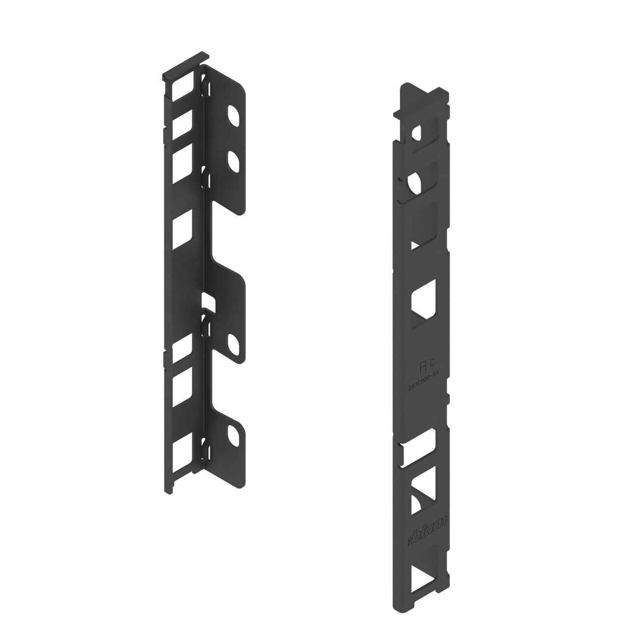 LEGRABOX ADAPTER* ZB7C000S CARBONSVART HÖJD C 193 MM (1 PAR)