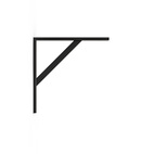 KONSOL BARBATI 400X400 SVART, MED STAG