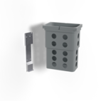 LUGO UPPHÄNGNINGSBESLAG INKL. 8 LITERS LJUSGRÅ HINK MED HÅL