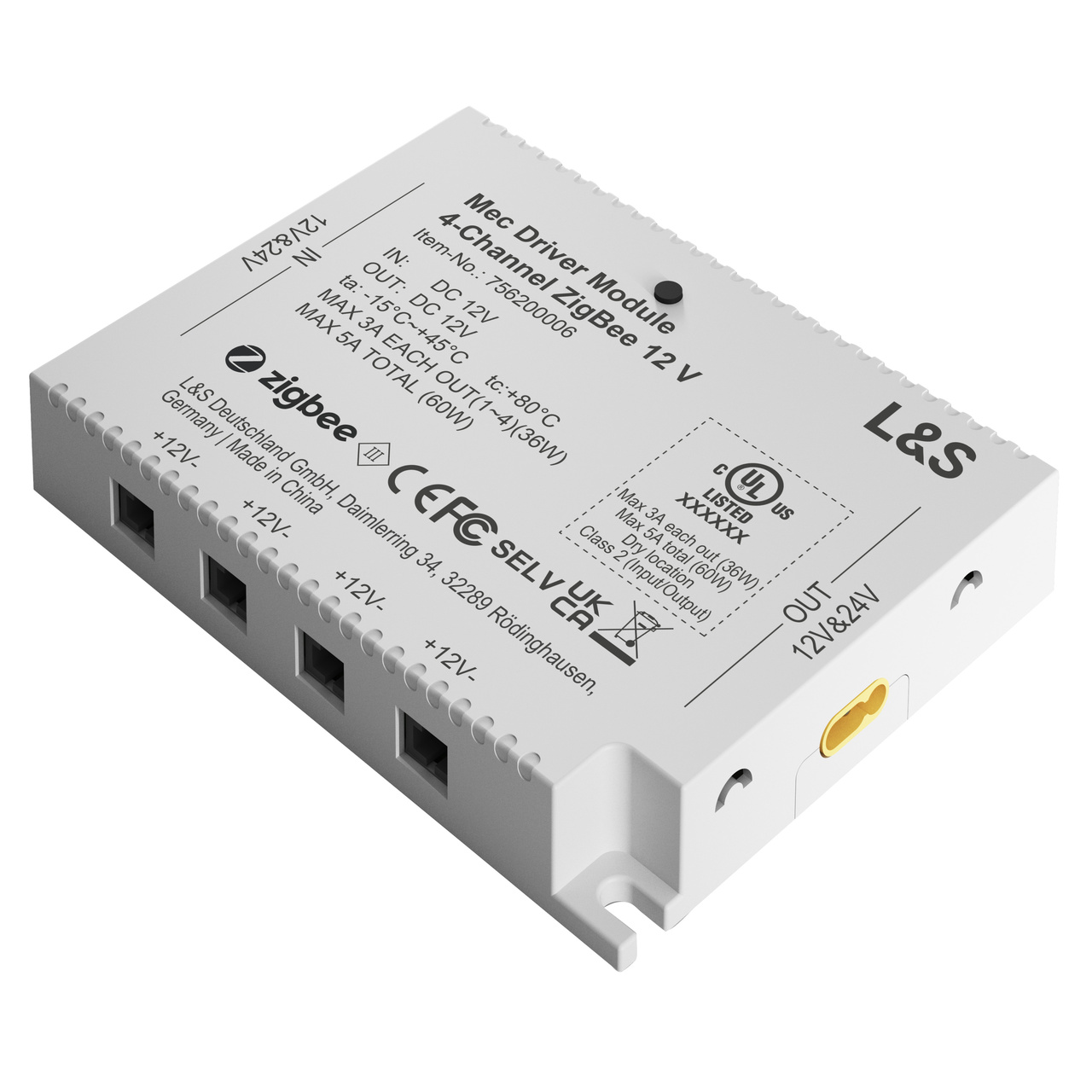 MODUL MEC DRIVER 4-KANAL RADIO/ZIGBEE 12V