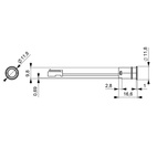 IR-SENSOR/DÖRRKONTAKT TILL MEC SWITCH 3/6 SVART 2000MM