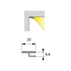OCTOPUS BASE PROFILE "To stick on" 2200MM