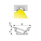 TÄCKPROFIL MEC MANILA IV / VENICE OPAL 2500MM
