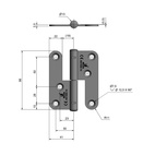 Lyftgångjärn, rostfritt stål 1315, 1316