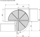 HALVKARUSELL 5820 ANTRACIT PASSAR 500MM LUCKA