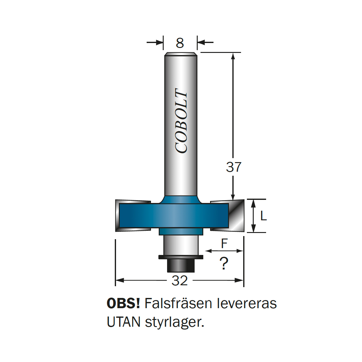 Cobolt - Fals-/ infällningsfräsar