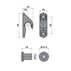 KOPPLINGSBESLAG BUTTON-FIX TYPE 2 COMPACT DROP DOWN SET